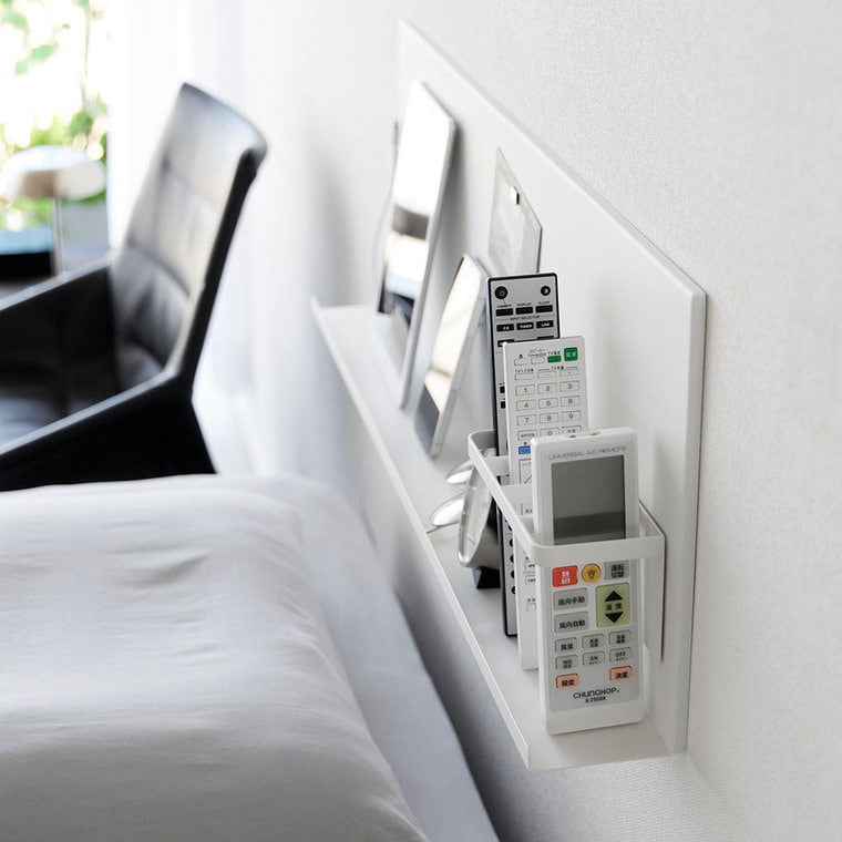 壁付けスチールパネル タワー リモコンホルダー付き 山崎実業 公式 tower 10352 10353 ホワイト ブラック 送料無料