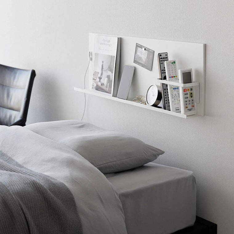 壁付けスチールパネル タワー リモコンホルダー付き 山崎実業 公式 tower 10352 10353 ホワイト ブラック 送料無料