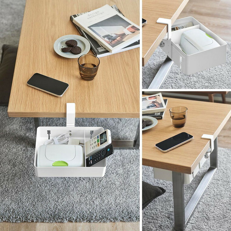 山崎実業 tower テーブル横回転収納ラック タワー 仕切り付き ホワイト ブラック 10365 10366 送料無料