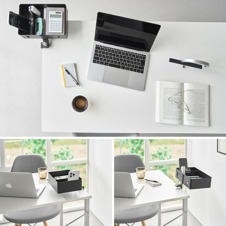 山崎実業 tower テーブル横回転収納ラック タワー 仕切り付き ホワイト ブラック 10365 10366 送料無料