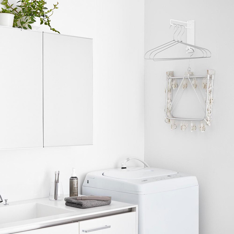 壁付けちょい干しハンガー タワー 山崎実業 公式 tower 10387 10388 ホワイト ブラック