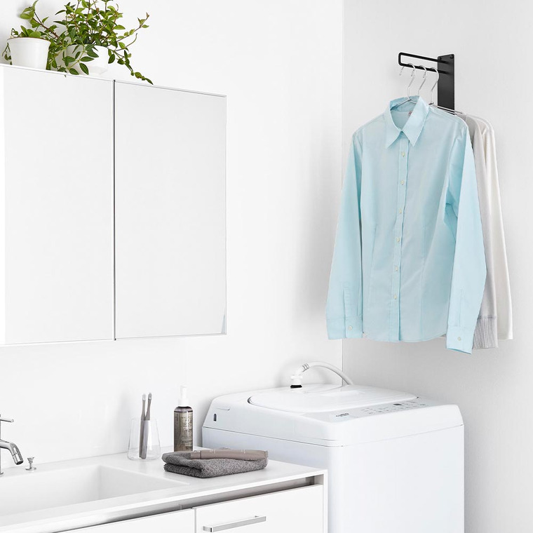 壁付けちょい干しハンガー タワー 山崎実業 公式 tower 10387 10388 ホワイト ブラック