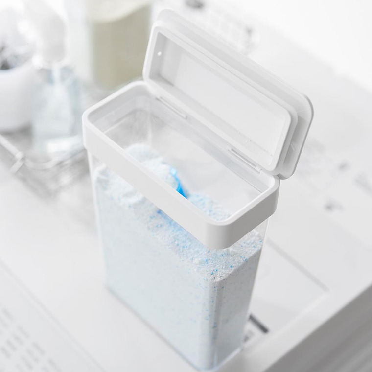 においが漏れにくいパッキン付き洗濯洗剤ボール収納ケース タワー 大容量 山崎実業 公式 tower 10389 10390 ホワイト ブラック / 容量2.3L 詰め替え用