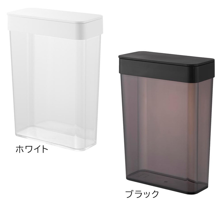 においが漏れにくいパッキン付き洗濯洗剤ボール収納ケース タワー 大容量 山崎実業 公式 tower 10389 10390 ホワイト ブラック / 容量2.3L 詰め替え用