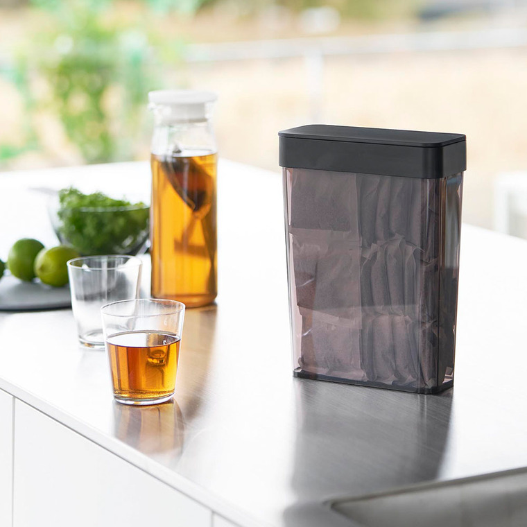 パッキン付きスリム収納ケース タワー 2.3L 山崎実業 公式 tower 10391 10392 ホワイト ブラック