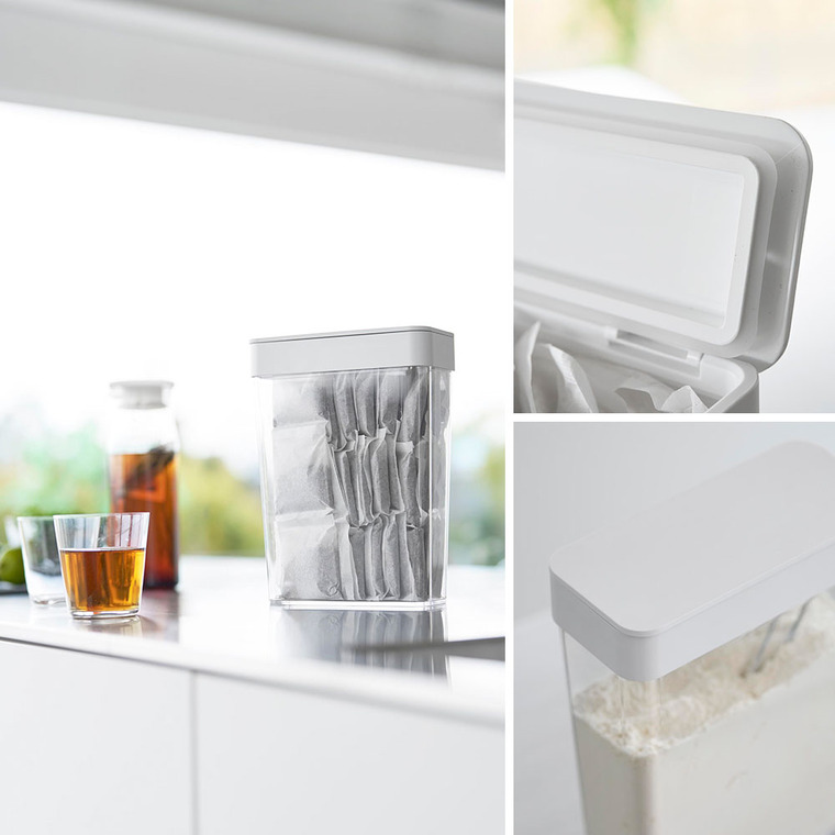 パッキン付きスリム収納ケース タワー 2.3L 山崎実業 公式 tower 10391 10392 ホワイト ブラック