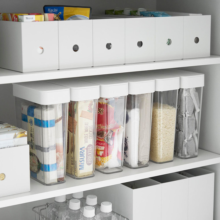 パッキン付きスリム収納ケース タワー 2.3L 山崎実業 公式 tower 10391 10392 ホワイト ブラック