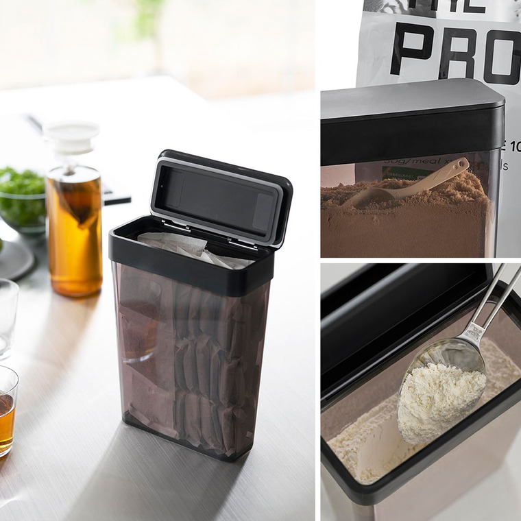 パッキン付きスリム収納ケース タワー 2.3L 山崎実業 公式 tower 10391 10392 ホワイト ブラック