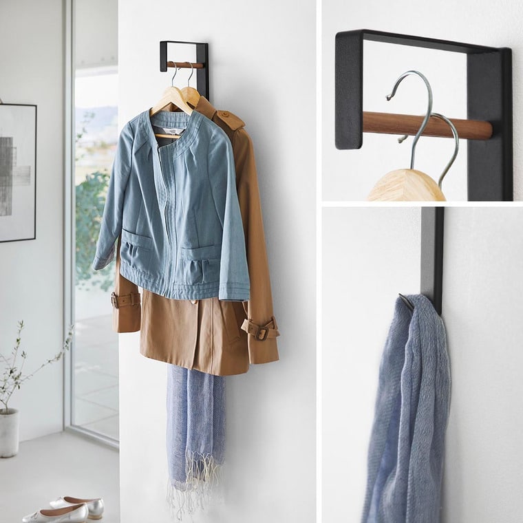壁付けコートハンガー タワー 山崎実業 tower 10407 10408 ホワイト ブラック 送料無料