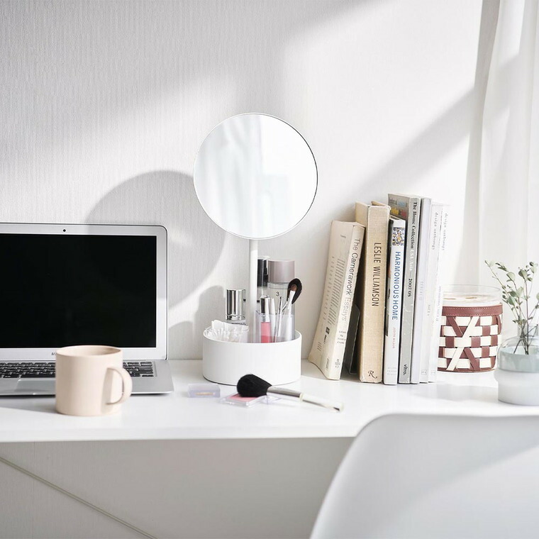 山崎実業 tower 高さと角度が調節できる収納付きスタンドミラー タワー 公式 10418 10419 ホワイト ブラック 送料無料