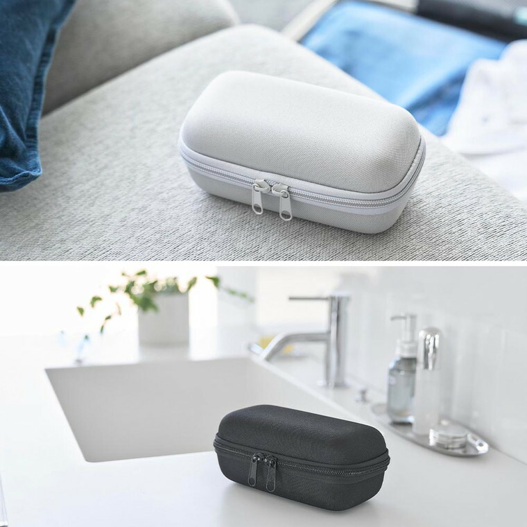 山崎実業 tower メガネとコンタクトレンズ用品が収納できるメガネケース タワー 公式 10438 10439 ライトグレー ブラック