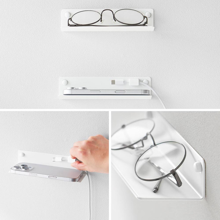 壁付けメガネラック タワー 山崎実業 公式 tower 10446 10447 ホワイト ブラック