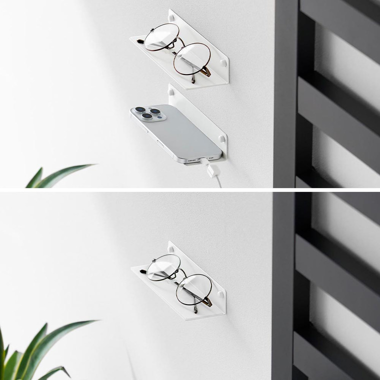 壁付けメガネラック タワー 山崎実業 公式 tower 10446 10447 ホワイト ブラック