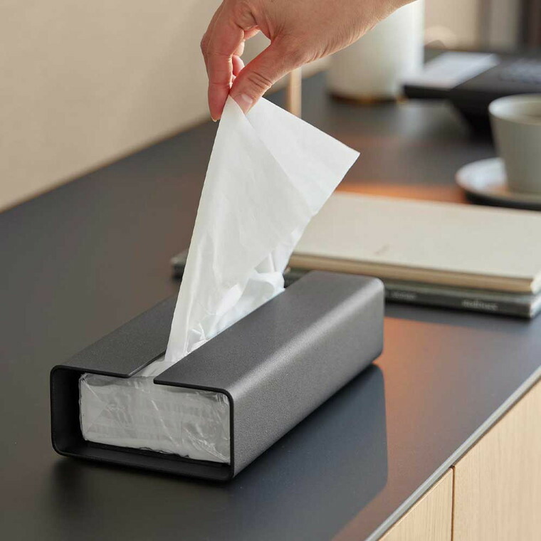 山崎実業 tower 入れ替え簡単ソフトパックティッシュケース タワー 公式 10450 10451 ホワイト ブラック