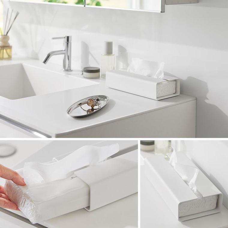 山崎実業 tower 入れ替え簡単ソフトパックティッシュケース タワー 公式 10450 10451 ホワイト ブラック