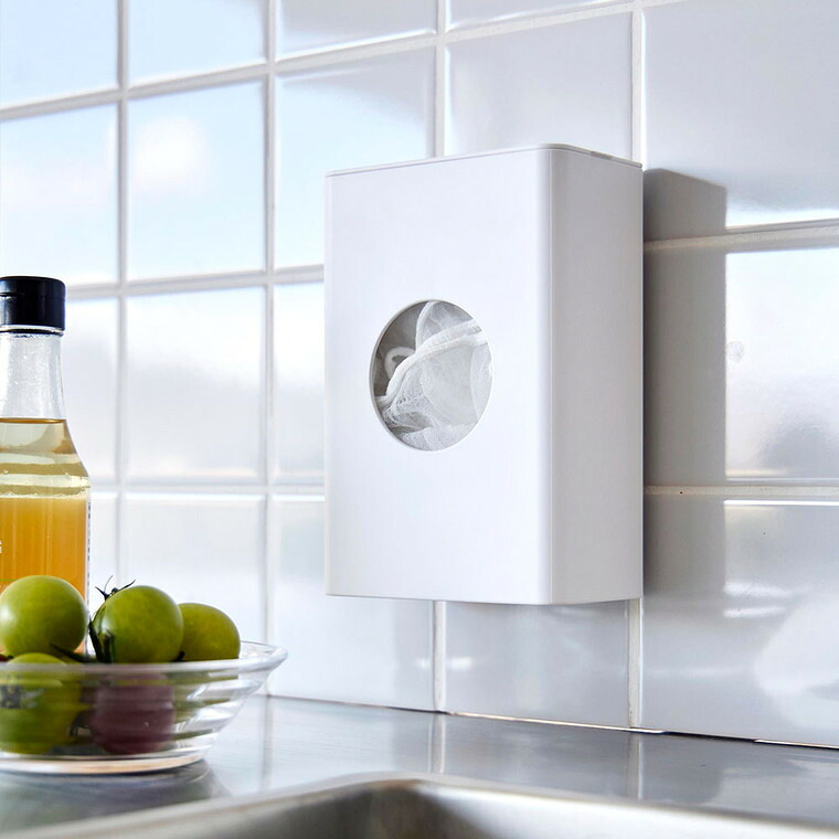 山崎実業 tower フィルムフック水切りネットホルダー タワー 公式 10466 10467 ホワイト ブラック