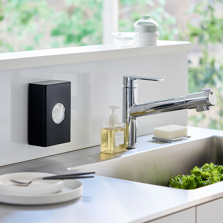 山崎実業 tower フィルムフック水切りネットホルダー タワー 公式 10466 10467 ホワイト ブラック