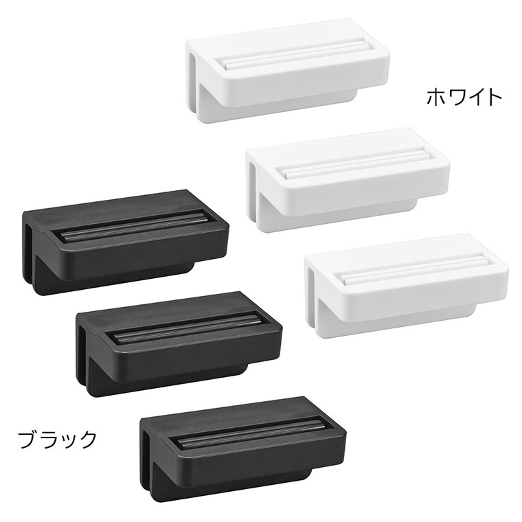 山崎実業 tower 引っ掛け絞れる薬味チューブホルダー タワー 3個組 公式 10474 10475 ホワイト ブラック