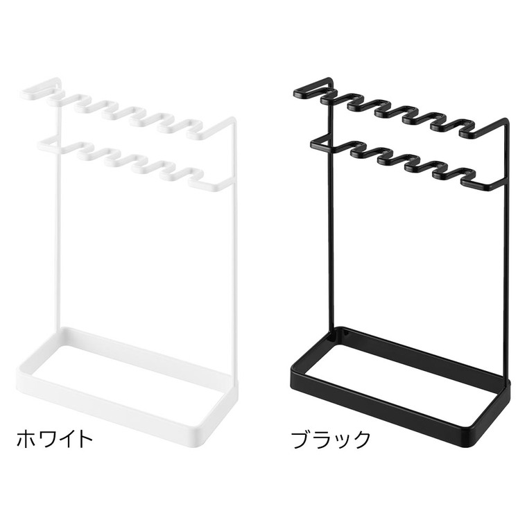 歯ブラシ&替え歯ブラシスタンド タワー 2段 山崎実業 公式 tower 10478 10479 ホワイト ブラック