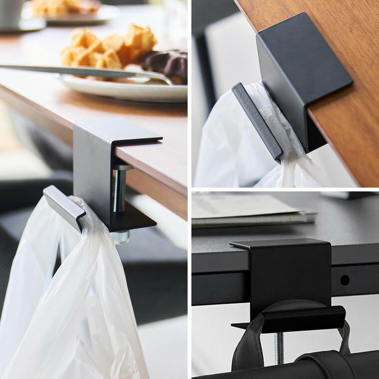 山崎実業 tower テーブル横レジ袋ハンガー タワー 公式 10482 10483 ホワイト ブラック