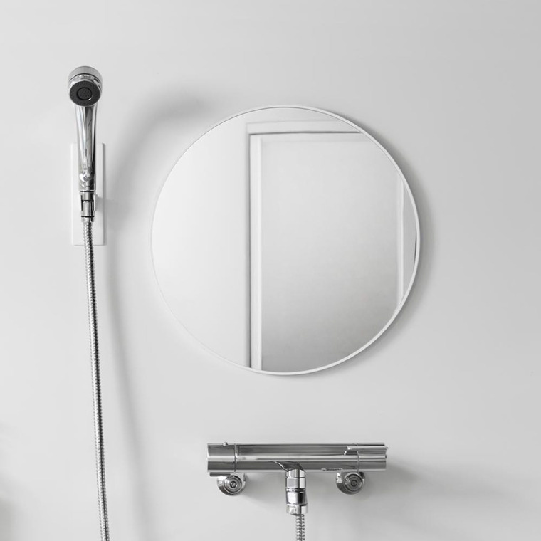 山崎実業 tower マグネットバスルーム樹脂ミラー タワー 丸型 42cm 公式 ホワイト ブラック 10173 10174 送料無料