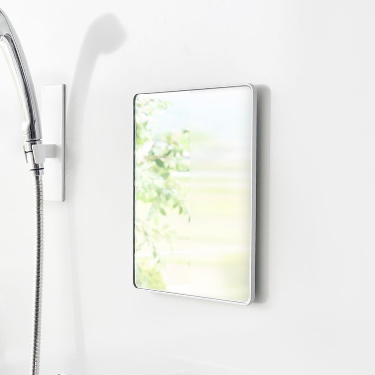 山崎実業 tower マグネットバスルーム樹脂ミラー タワー 角型 公式 10302 10303 ホワイト ブラック 送料無料