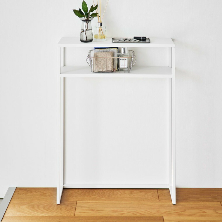 山崎実業 tower 棚付きコンソールテーブル タワー 公式 10393 10394 ホワイト ブラック 送料無料