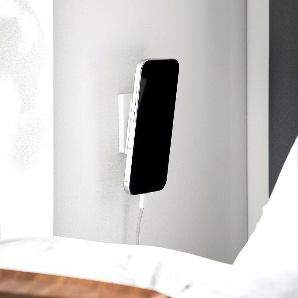 角度が調節できる壁付けスマホホルダー タワー 山崎実業 tower 公式 10434 10435 ホワイト ブラック