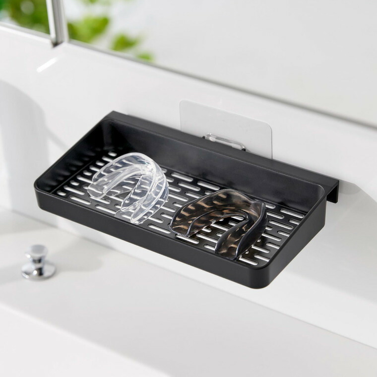 山崎実業 tower フィルムフックマウスピース水切りラック タワー 公式 10444 10445 ホワイト ブラック