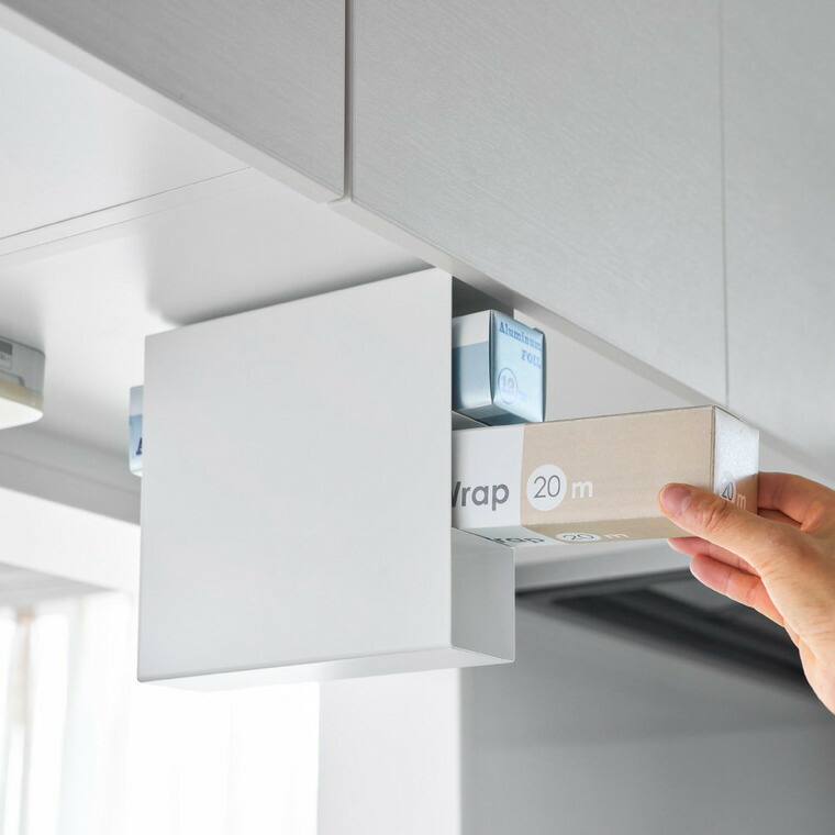 山崎実業 tower 戸棚下ラップホルダー タワー 3段 公式 10505 10506 ホワイト ブラック 送料無料