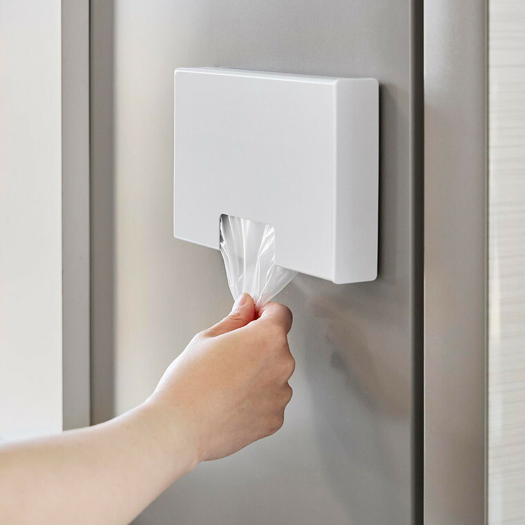 マグネットスリムポリ袋収納ホルダー タワー S 山崎実業 tower 公式 10509 10510 ホワイト ブラック