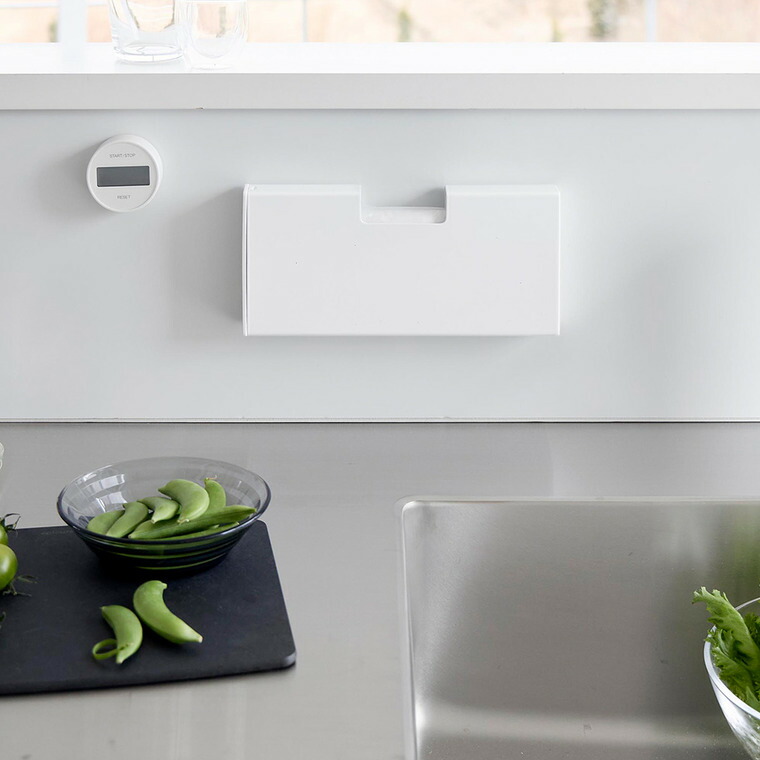 マグネットスリムポリ袋収納ホルダー タワー M 山崎実業 tower 公式 10511 10512 ホワイト ブラック 送料無料