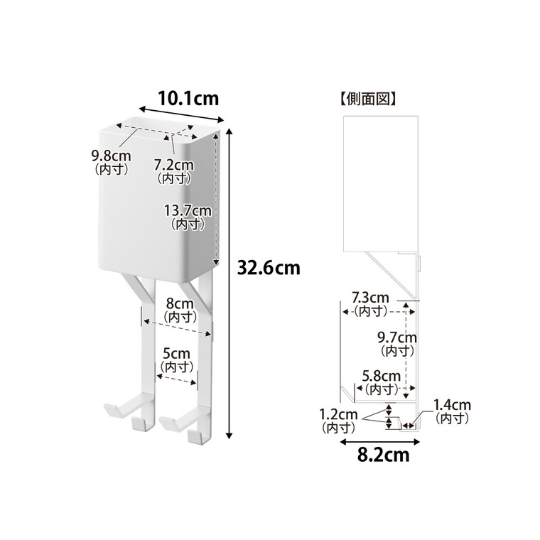 タオル掛け上ドライヤー&ヘアーアイロンホルダー タワー 山崎実業 tower 公式 10545 10546 ホワイト ブラック 送料無料