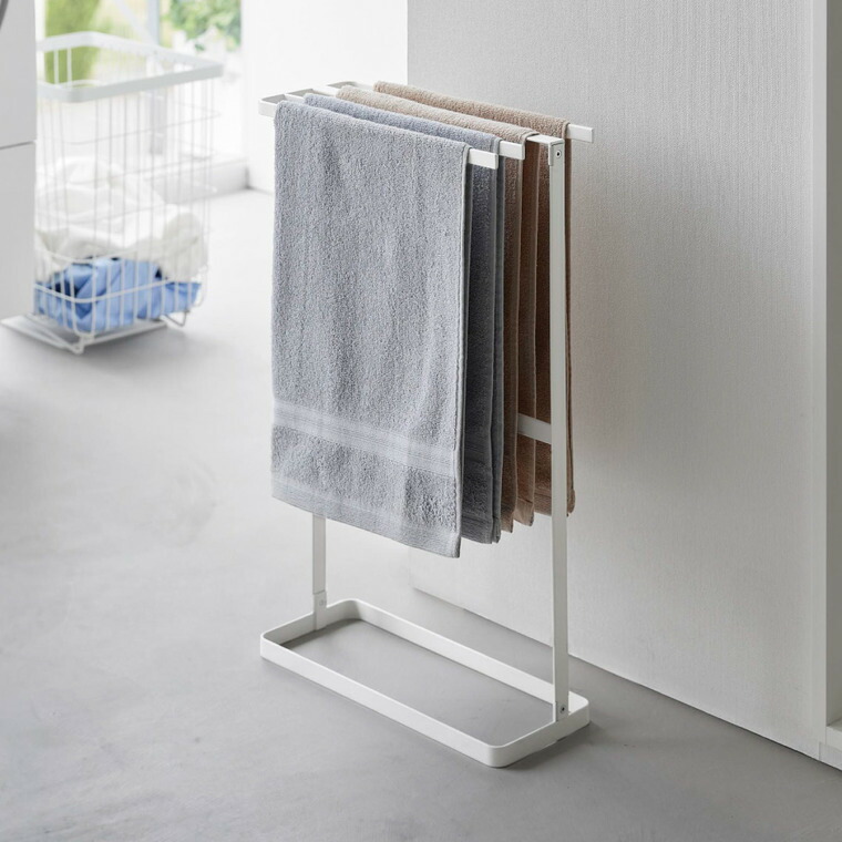 山崎実業 tower 横から掛けられるタオルハンガー タワー 公式 ホワイト ブラック 10549 10550 送料無料