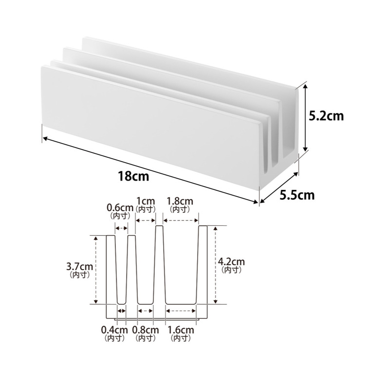 tower パウチ&アメニティスタンド タワー 横型 山崎実業 10575 10576 ホワイト ブラック