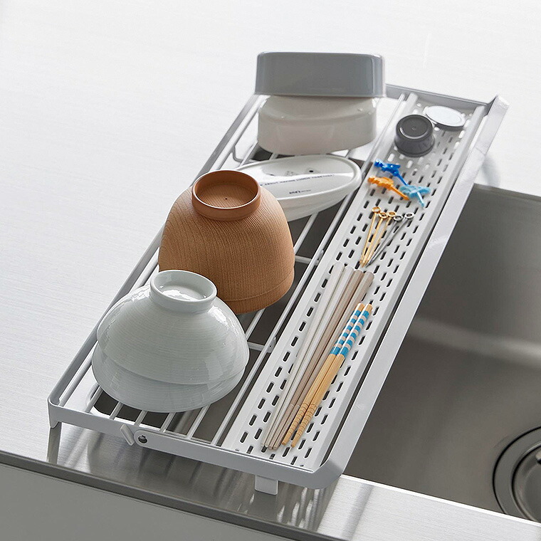 シンク上スリム水切りラック タワー シリコーントレー付き 山崎実業 tower 公式 10581 10582 ホワイト ブラック 送料無料