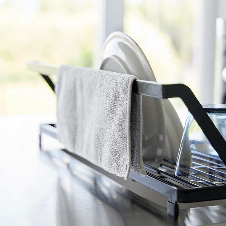 シンク上スリム水切りラック タワー シリコーントレー付き 山崎実業 tower 公式 10581 10582 ホワイト ブラック 送料無料