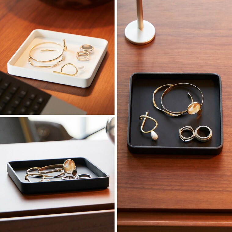 山崎実業 tower キー&ジュエリートレー タワー 公式 10587 10588 ホワイト ブラック