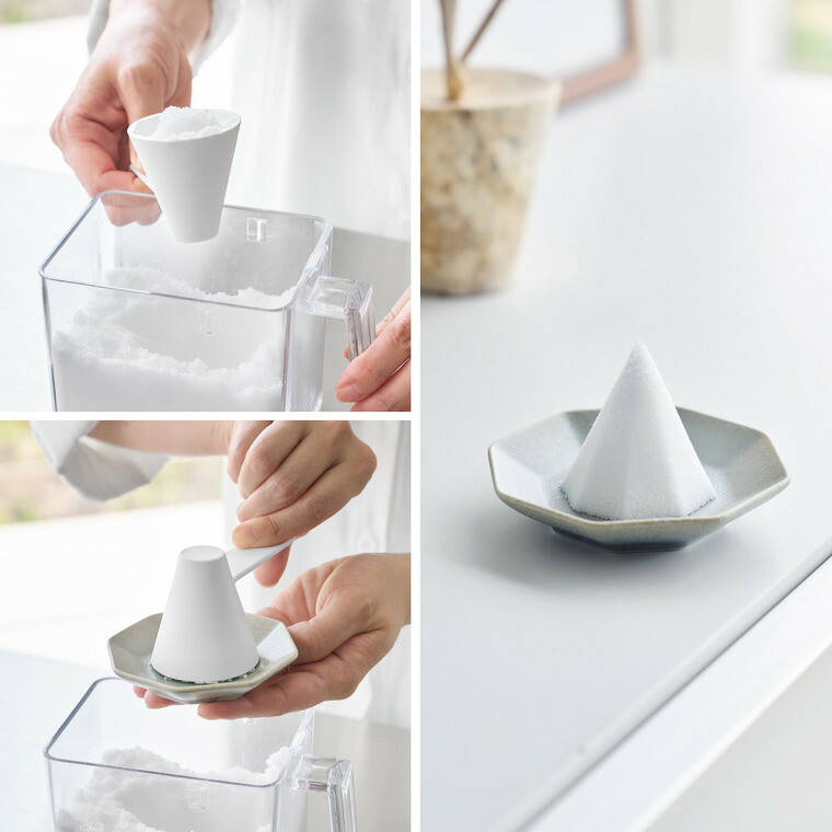 山崎実業 tower 八角盛り塩スプーン タワー 公式 10591 ホワイト