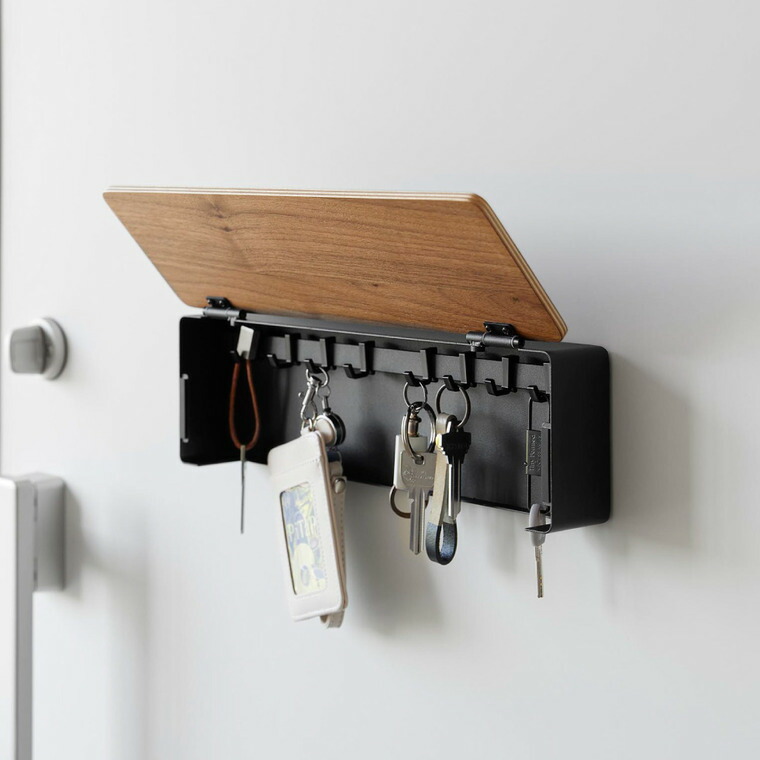 山崎実業 RIN マグネットキーフック リン ロング 公式 10606 10607 ブラウン ナチュラル 送料無料