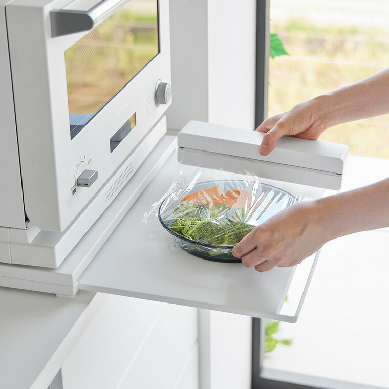 スライドテーブル付きキッチン家電下ラック タワー 2段 山崎実業 tower 公式 10652 10653 ホワイト ブラック 送料無料