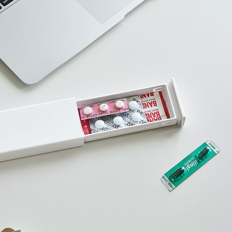 密閉スリムピルケース タワー 山崎実業 tower 公式 10662 10663 ホワイト ブラック