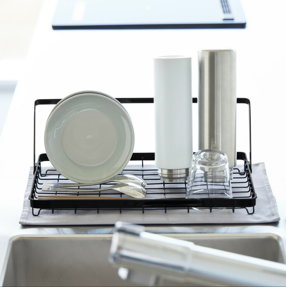 水筒を立てて干せる水切りバスケット タワー 山崎実業 tower 公式 10677 10678 ホワイト ブラック 送料無料