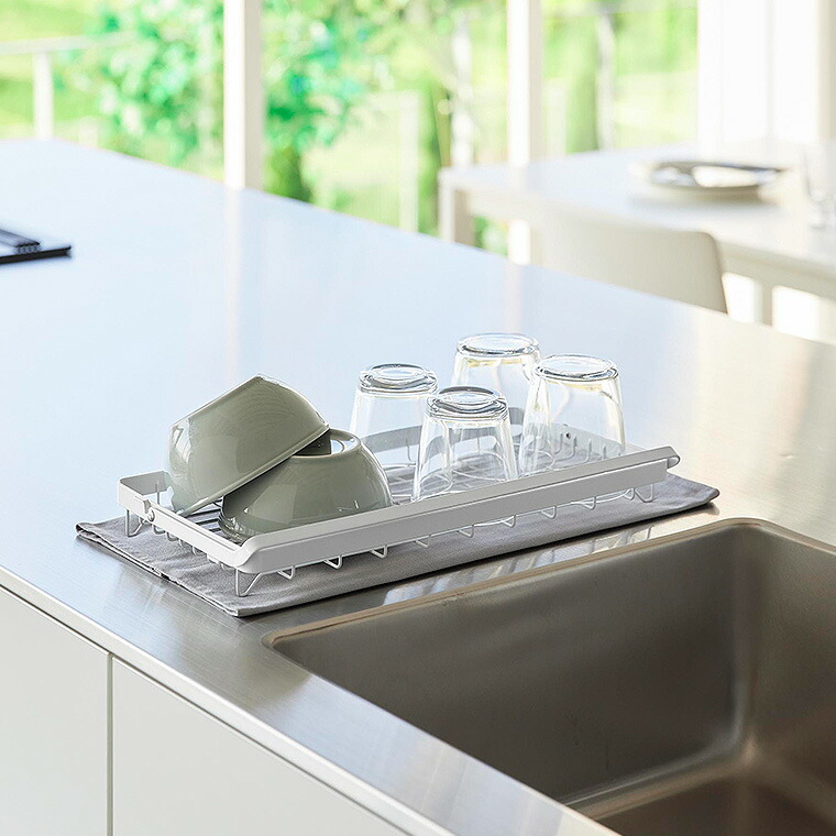 水筒を立てて干せる水切りバスケット タワー 山崎実業 tower 公式 10677 10678 ホワイト ブラック 送料無料