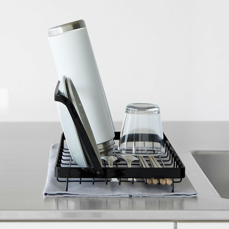 水筒を立てて干せる水切りバスケット タワー 山崎実業 tower 公式 10677 10678 ホワイト ブラック 送料無料