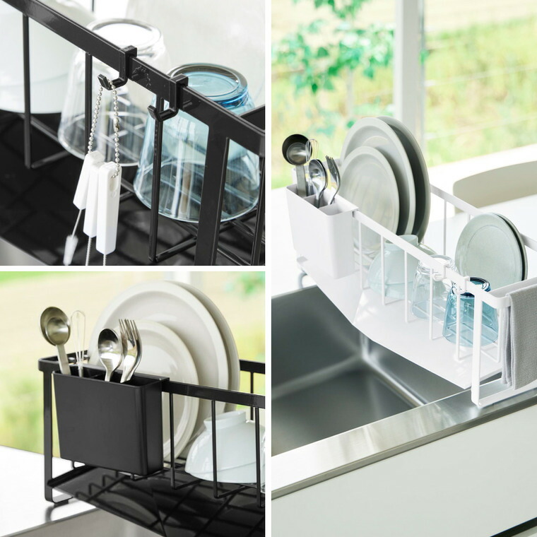 山崎実業 tower 水切れの良いスリム水切りワイヤーバスケット タワー 公式 10701 10702 ホワイト ブラック 送料無料