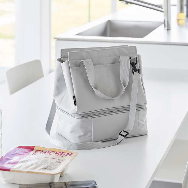 山崎実業 tower セパレートできる横からパッとランチバッグ タワー 公式 10727 10728 グレー ブラック 送料無料