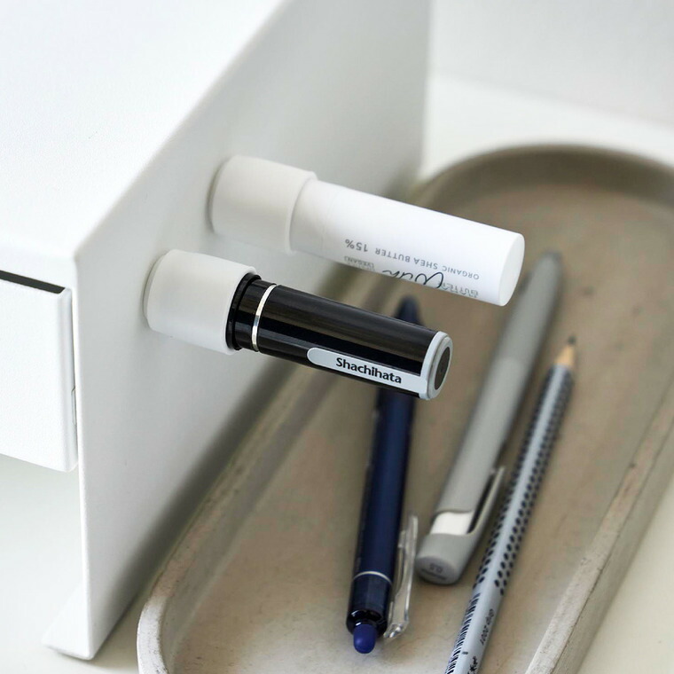 マグネット印鑑&リップホルダー タワー 2個組 山崎実業 tower 公式 10731 10732 ホワイト ブラック