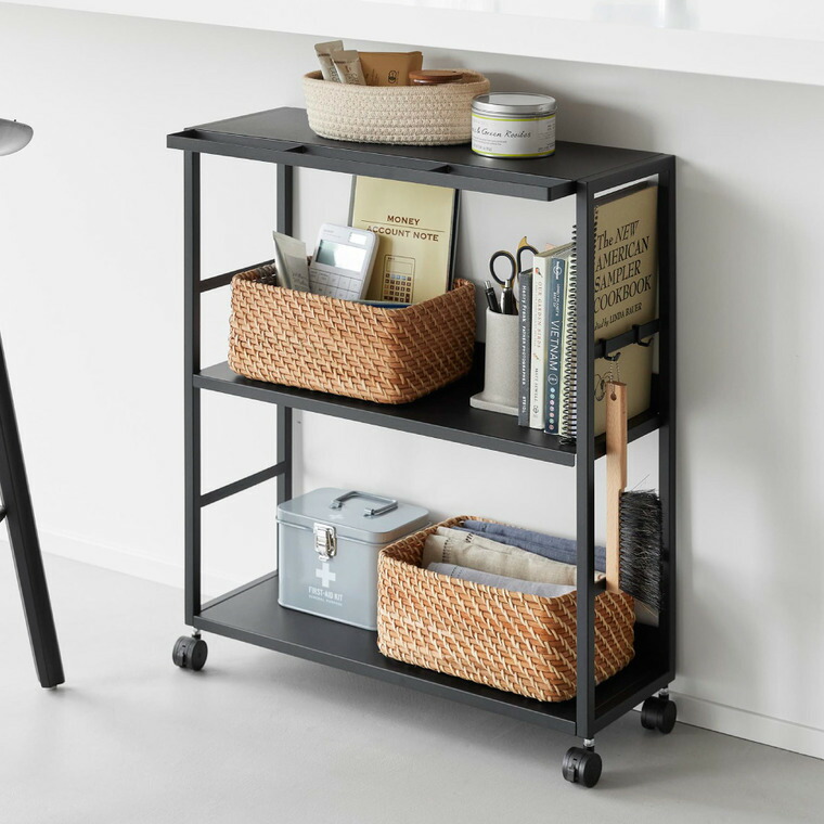 ゴミ箱裏スリムワゴン タワー 山崎実業 tower 公式 10765 10766 ホワイト ブラック 送料無料