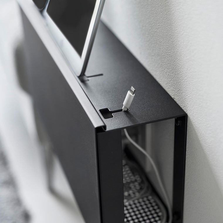 コンセントごと隠せる壁付けケーブルラック タワー 山崎実業 tower 公式 10785 10786 ホワイト ブラック 送料無料